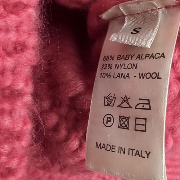 Roberto Collina Oversized Soft Pink Baby Alpaca Pullover Sweater Size S - Picture 5 of 9